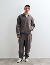 Load image into Gallery viewer, DESIGN relaxed long sleeve polo charcoal