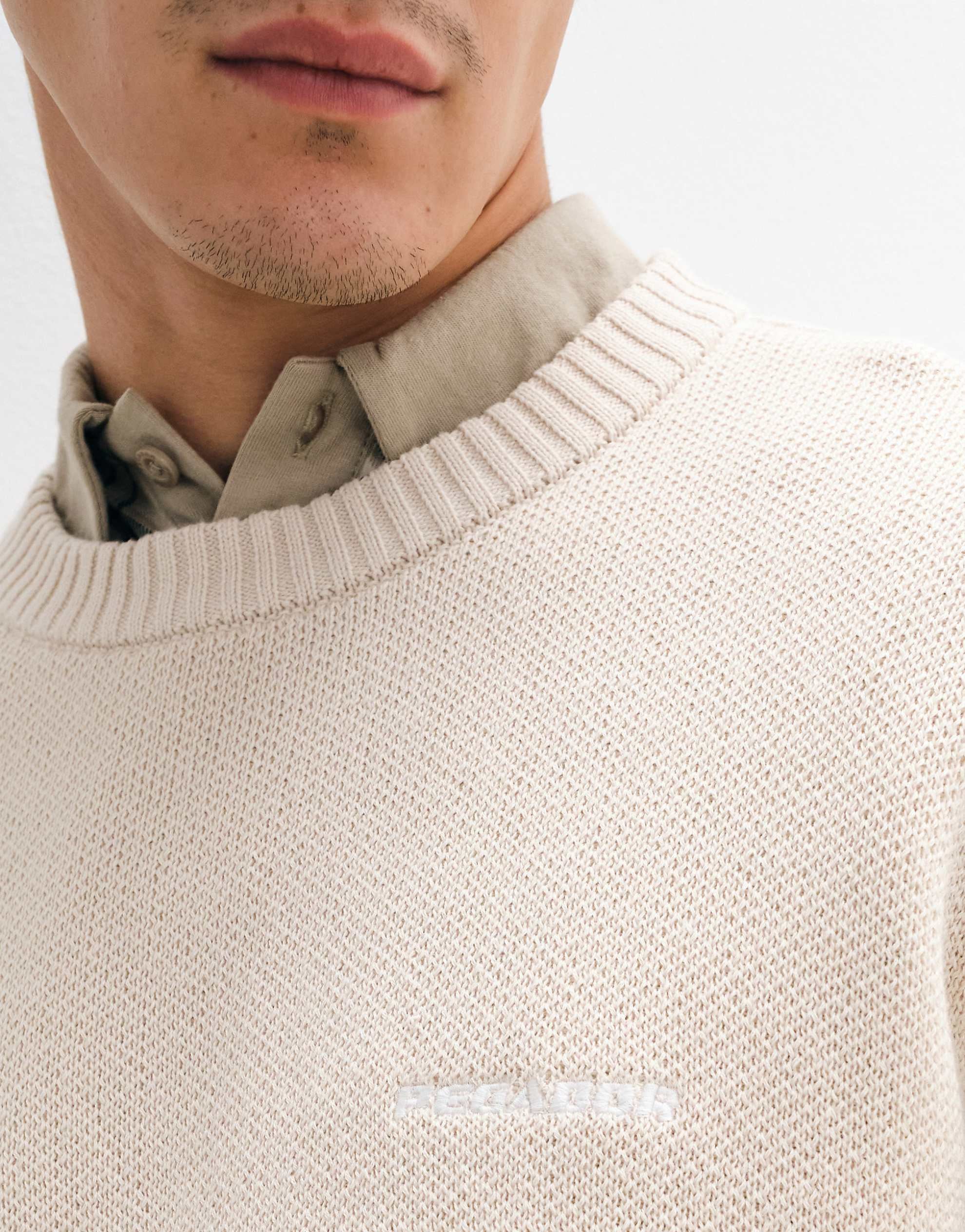 Pegador oversized knitted jumper cream