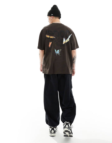 Good For Nothing co-ord print jersey t-shirt brown
