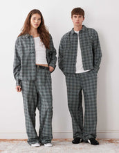 Load image into Gallery viewer, Reclaimed Vintage unisex co-ord grey blue check