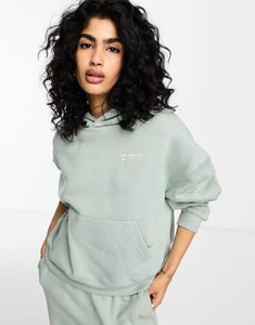 New Balance Linear Hertiage oversized hoodie sage