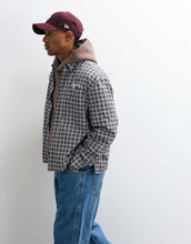 Load image into Gallery viewer, DESIGN oversized check shirt brown blue