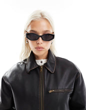 Load image into Gallery viewer, Mango leather look zip through jacket black