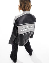 Load image into Gallery viewer, Weekend Collective faux leather motorcross jacket grey