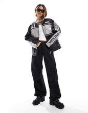 Load image into Gallery viewer, Weekend Collective faux leather motorcross jacket grey