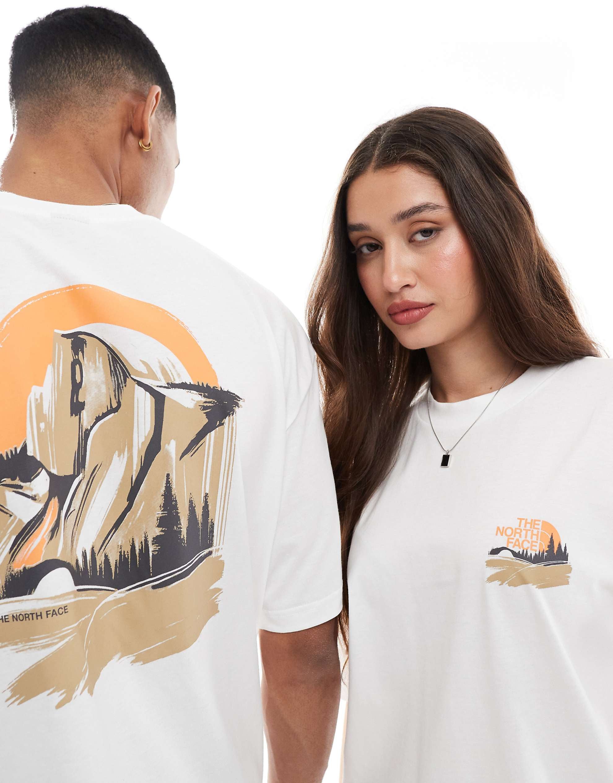 The North Face Mountain View oversized t-shirt white
