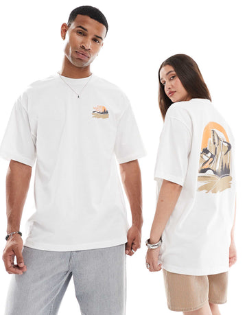 The North Face Mountain View oversized t-shirt white