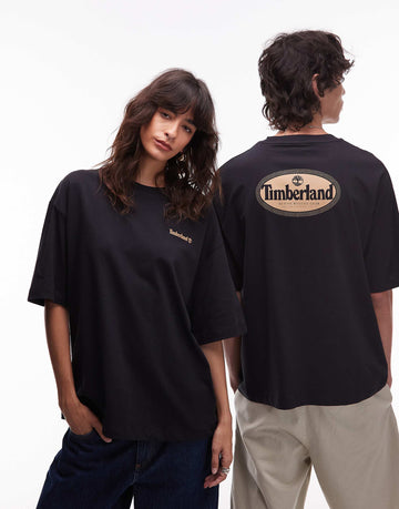 Timberland Oval Logo backprint oversized t-shirt black