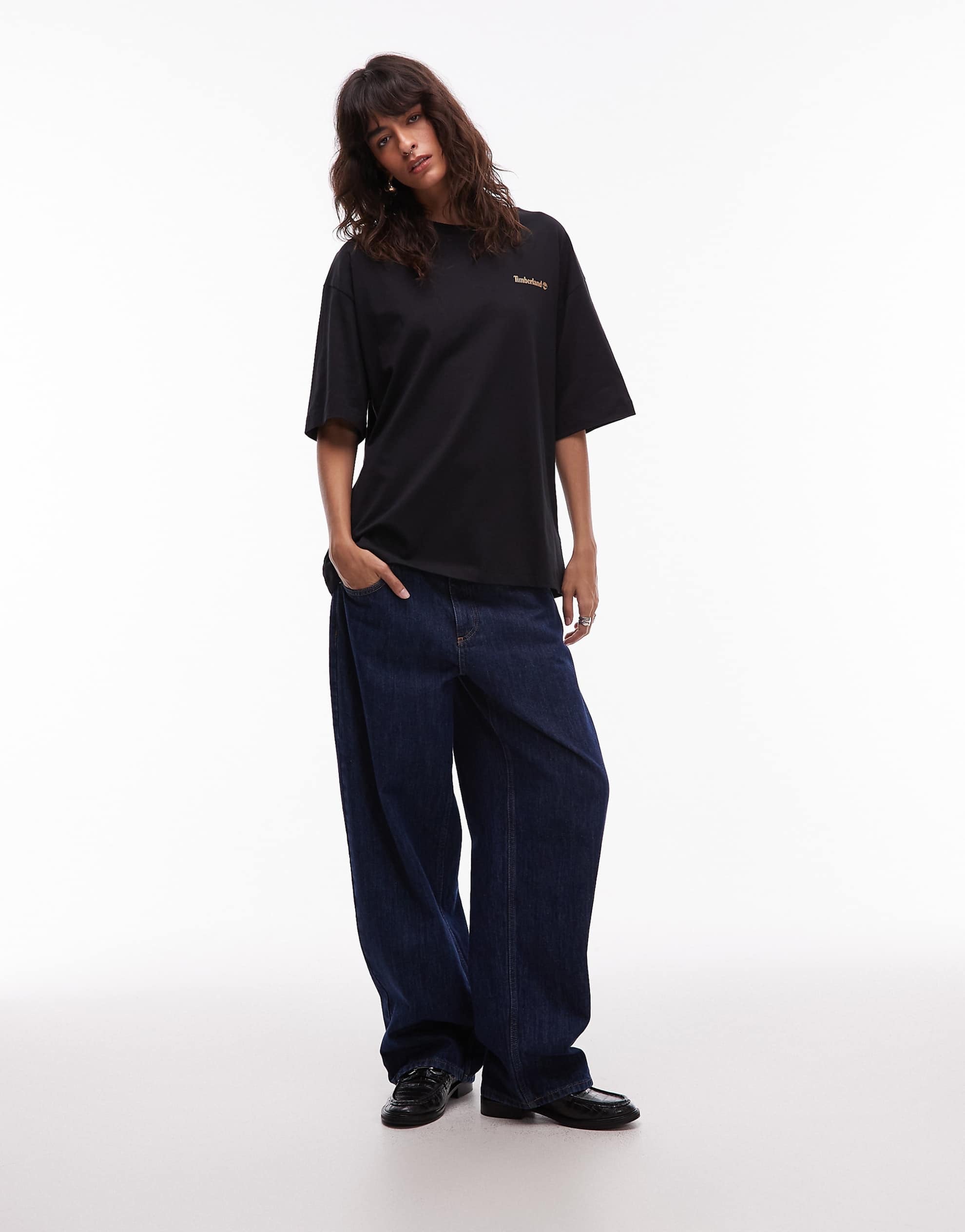Timberland Oval Logo backprint oversized t-shirt black