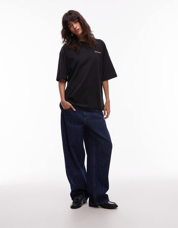 Timberland Oval Logo backprint oversized t-shirt black