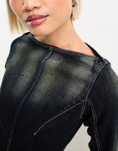 Load image into Gallery viewer, Weekday Vincent denim mini dress with seam details yk2 washed blue