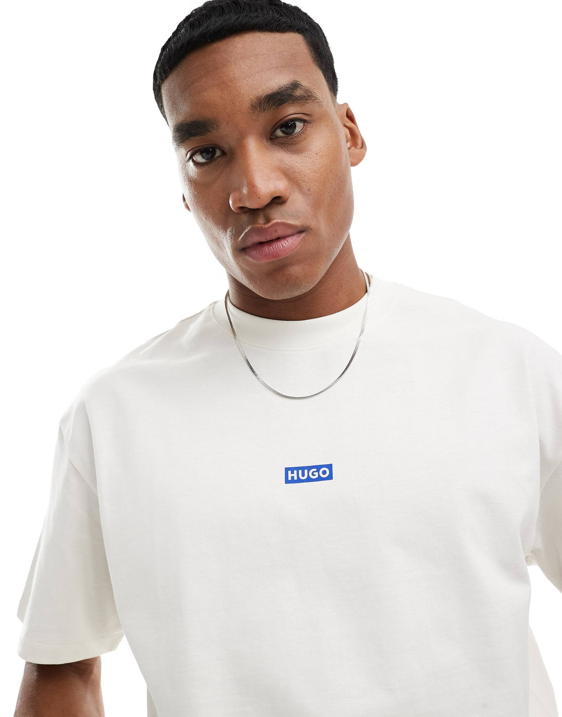 HUGO BLUE oversized t-shirt white