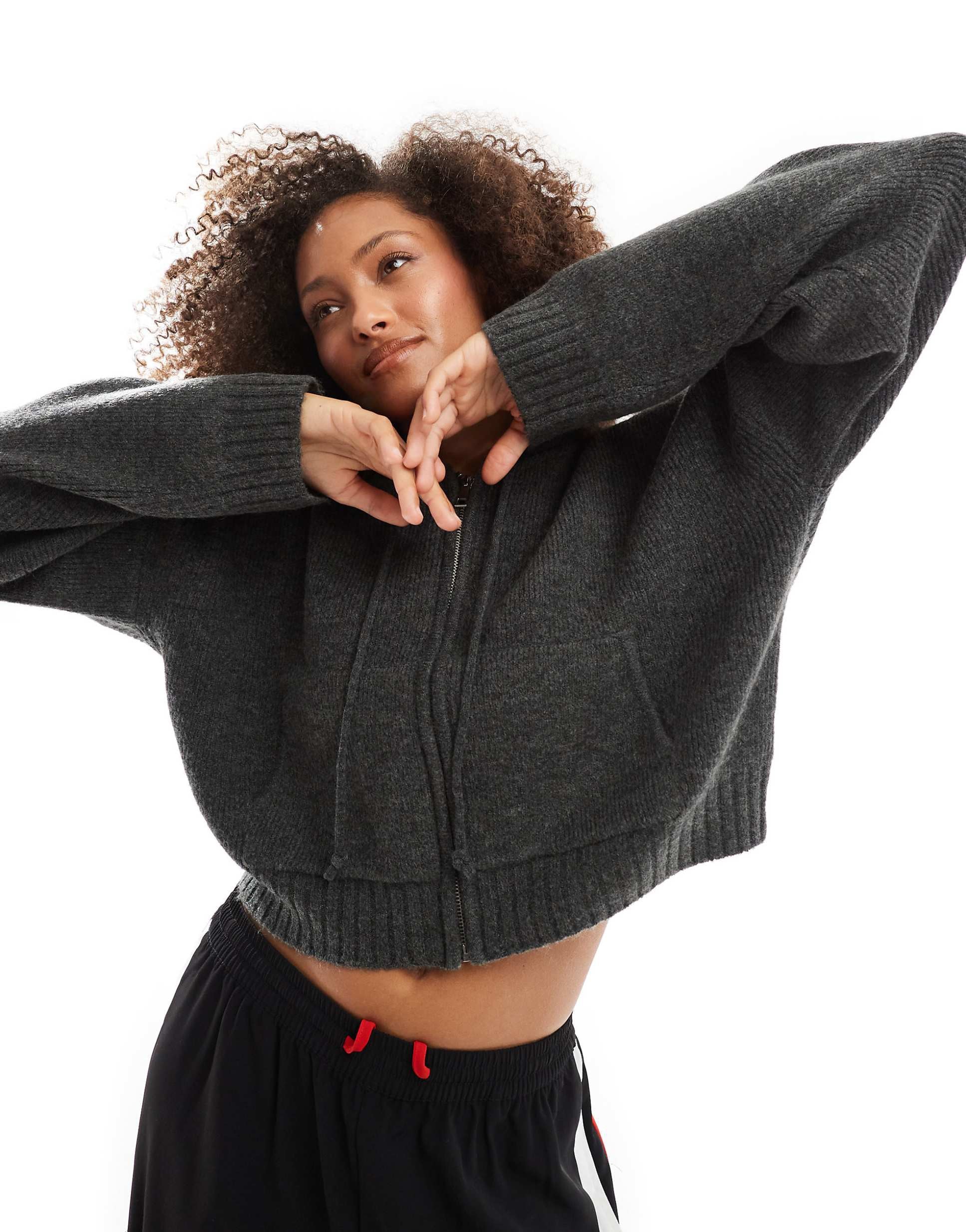 Cotton On lux cropped knitted bomber