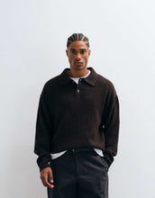 Load image into Gallery viewer, Cotton On box fit rugby polo chocolate.