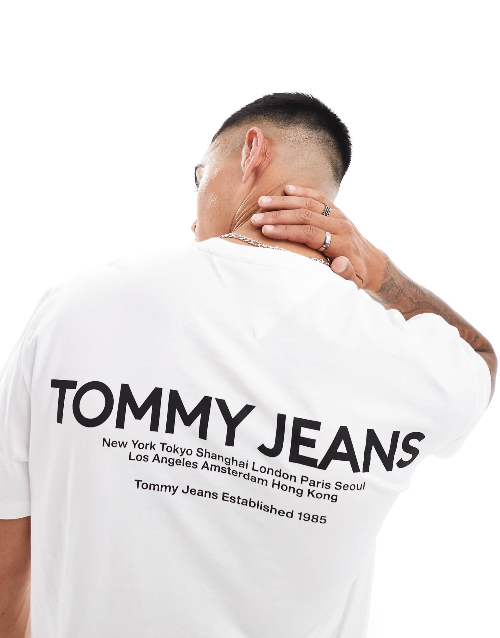 Tommy Jeans classic linear back t-shirt white