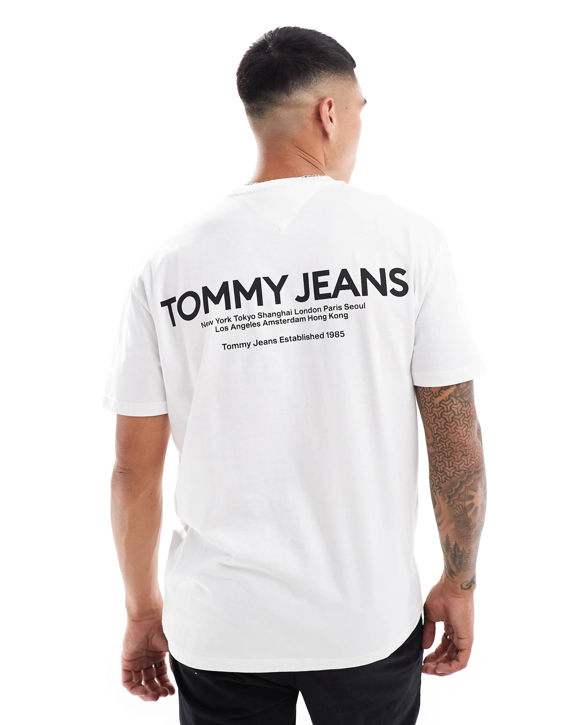 Tommy Jeans classic linear back t-shirt white