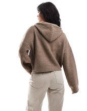 Load image into Gallery viewer, Cotton On lux cropped knitted bomber mocha