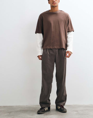 adidas Originals firebird track pants dark khaki cord