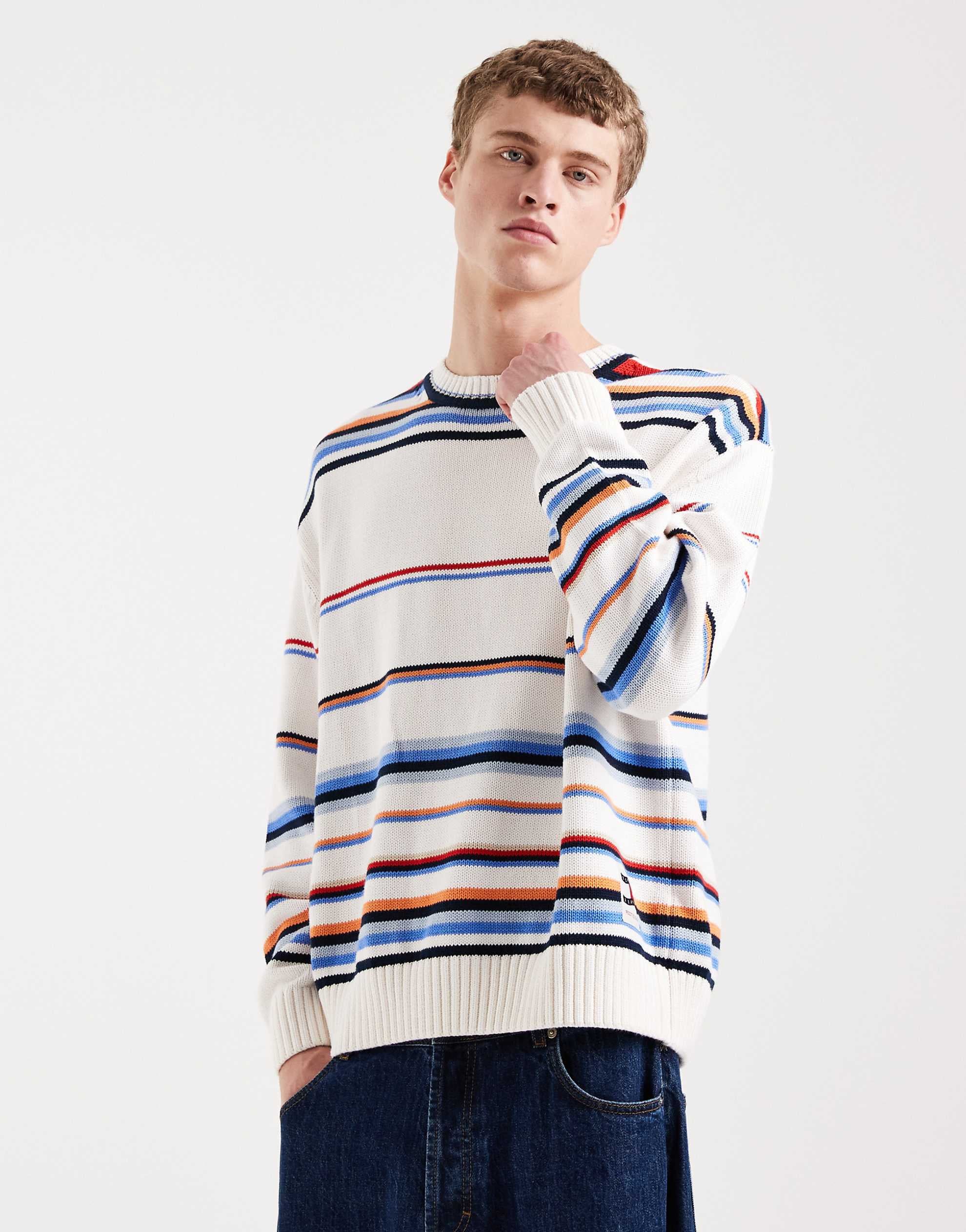 Tommy Jeans 90s jumper cream stripe