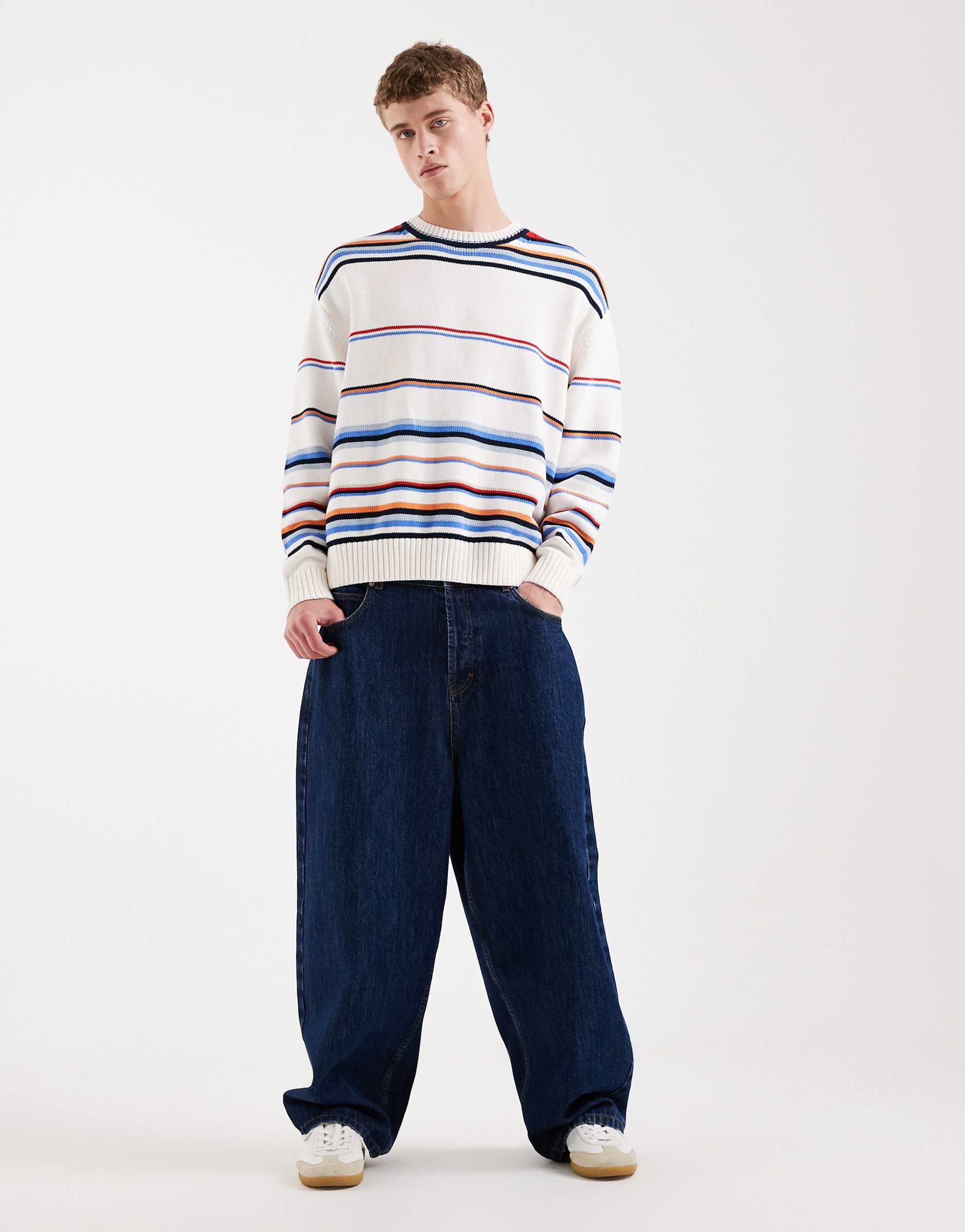 Tommy Jeans 90s jumper cream stripe