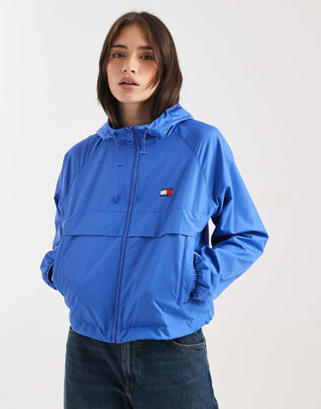 Tommy Jeans essential windbreaker jacket hood blue