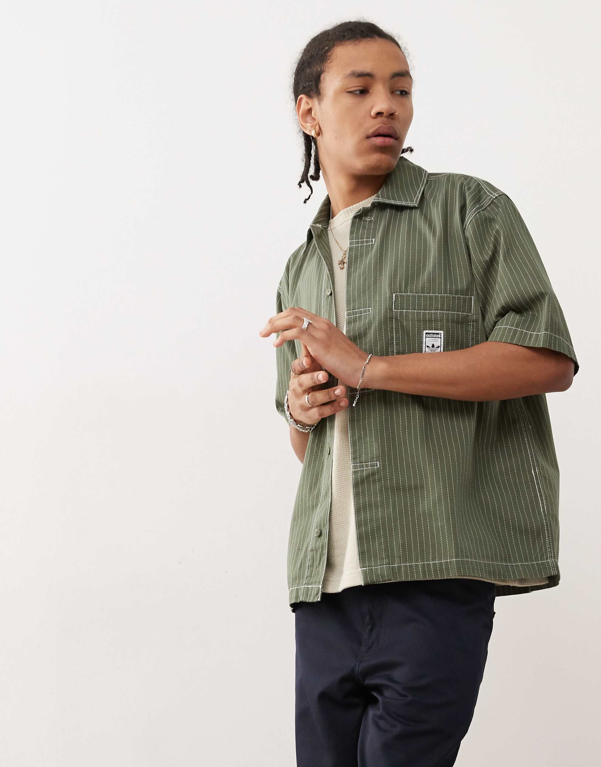 adidas Originals Wabash short-sleeved shirt khaki