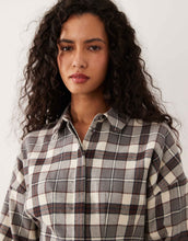 Load image into Gallery viewer, DESIGN cinched shirt grey check