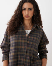 Load image into Gallery viewer, DESIGN washed check shirt in brown check
