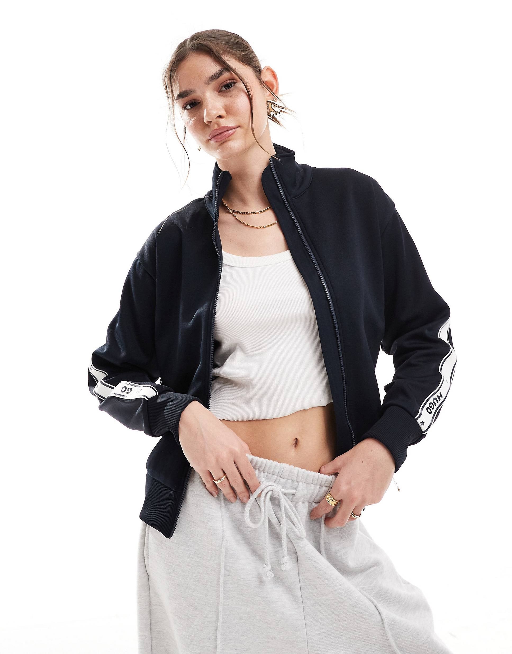 HUGO RED demendia high neck sweat navy