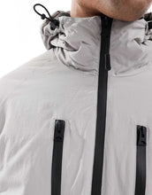 Load image into Gallery viewer, Brave Soul raglan hooded jacket zip detail grey