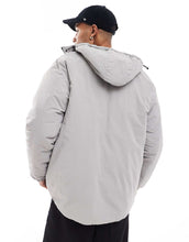 Load image into Gallery viewer, Brave Soul raglan hooded jacket zip detail grey