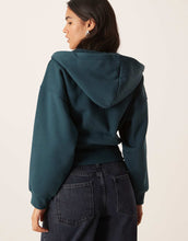 Load image into Gallery viewer, Tala cocoon zip through hoodie deep teal