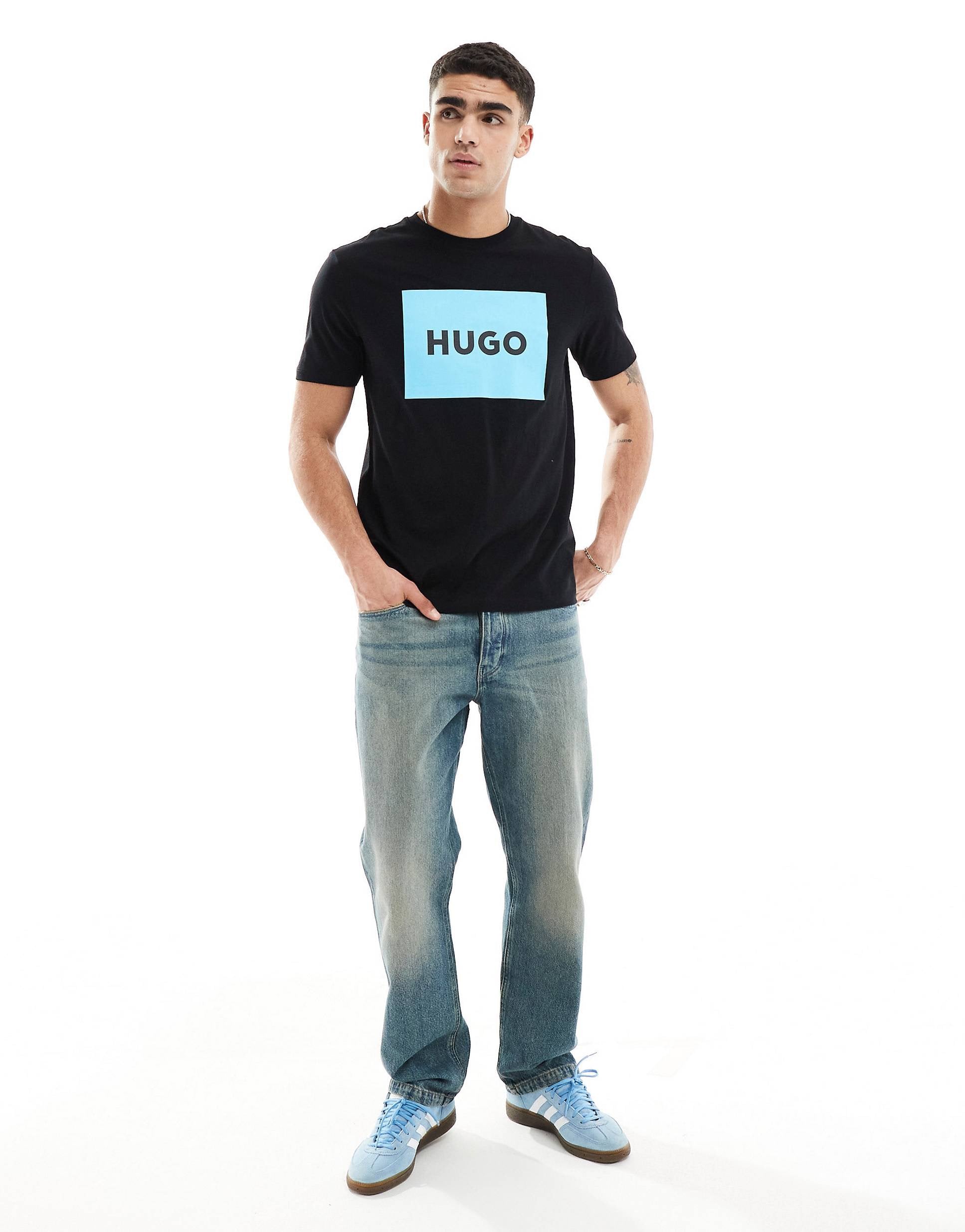 HUGO RED Dulive logo t-shirt in black
