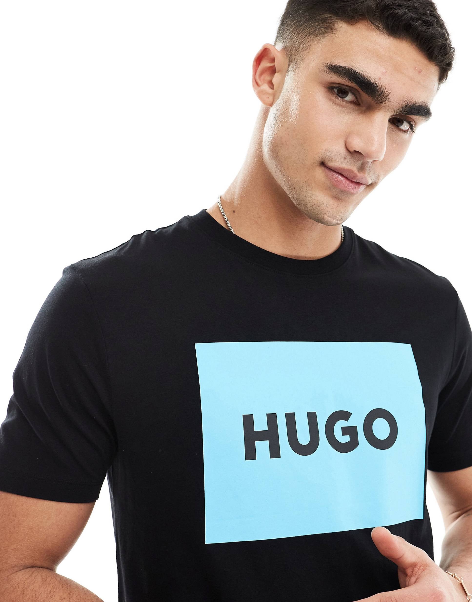 HUGO RED Dulive logo t-shirt in black