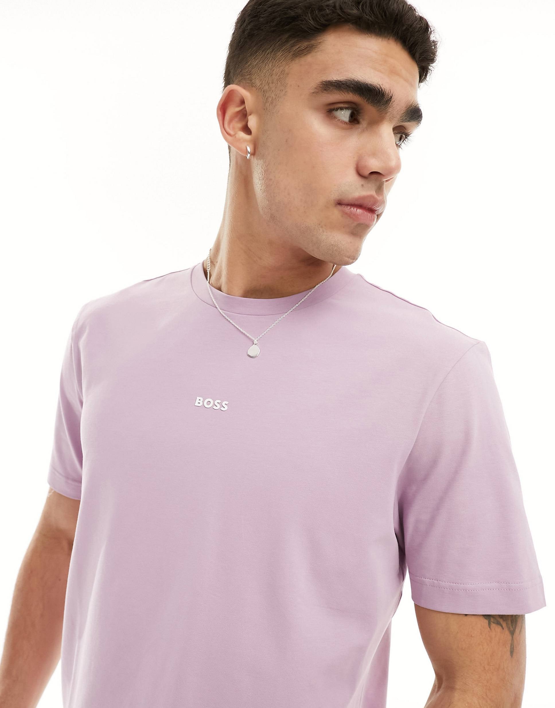 BOSS Orange TChup t-shirt light pastel purple