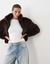 Load image into Gallery viewer, Supre mikki faux fur jacket chocolate brown
