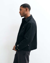 Load image into Gallery viewer, BLKVIS script logo wool mix overshirt black