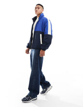 Load image into Gallery viewer, Tommy Jeans reversible teddy jacket blue colourblock