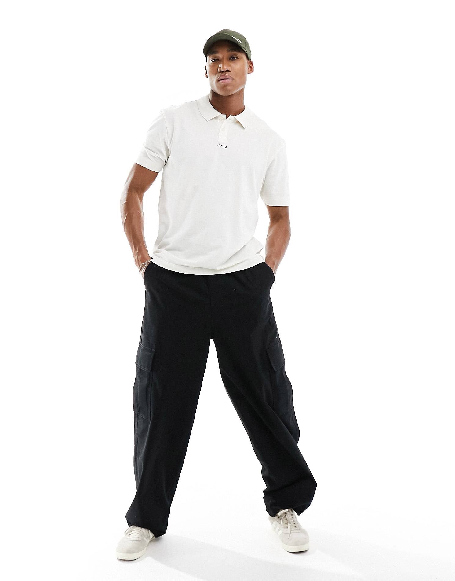 HUGO RED Dangula polo shirt white