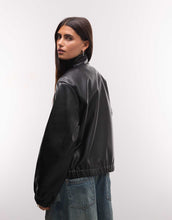 Load image into Gallery viewer, Carhartt WIP Arizona funnel neck PU leather jacket black