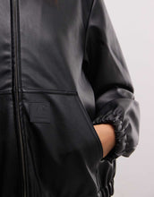 Load image into Gallery viewer, Carhartt WIP Arizona funnel neck PU leather jacket black