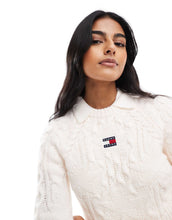 Load image into Gallery viewer, Tommy Jeans star cable knit jumper off white