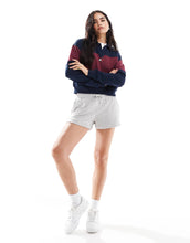 Load image into Gallery viewer, Tommy Jeans crop boxy rugby sweatshirt navy burgundy stripe