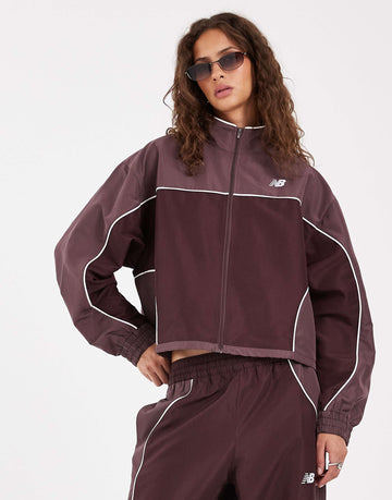 New Balance trackside woven jacket brown