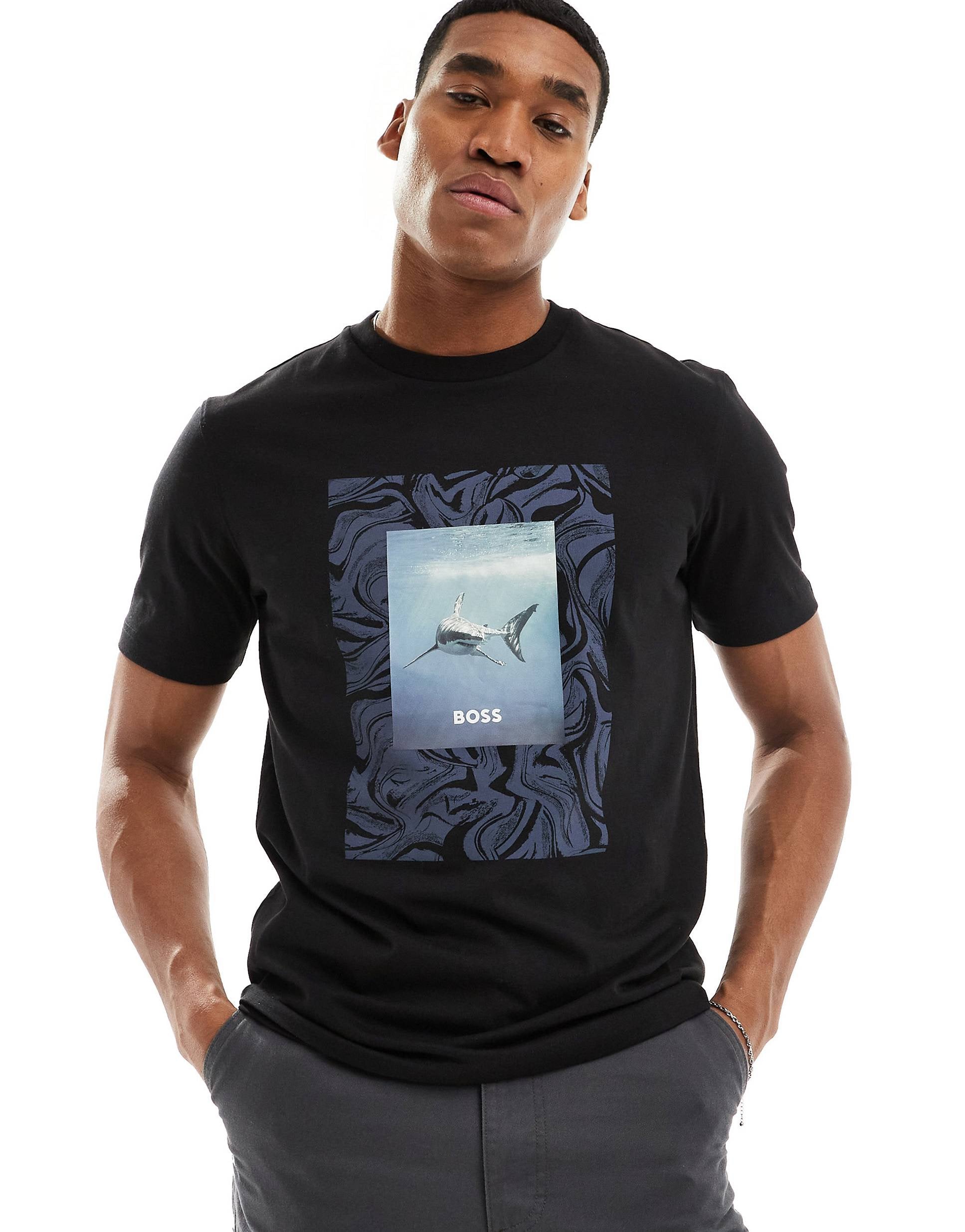 BOSS Orange Tucan graphic t-shirt black