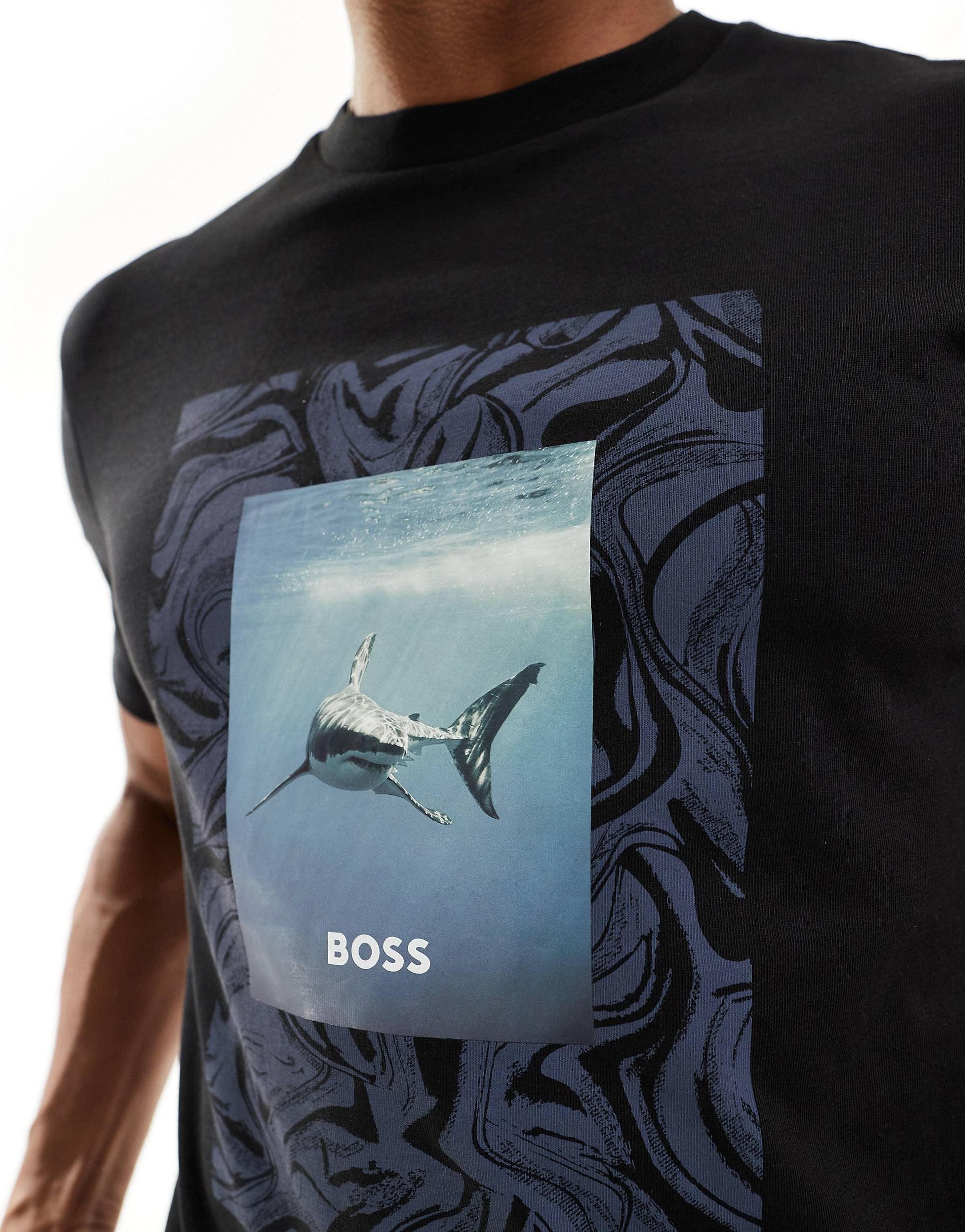 BOSS Orange Tucan graphic t-shirt black
