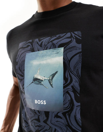BOSS Orange Tucan graphic t-shirt black