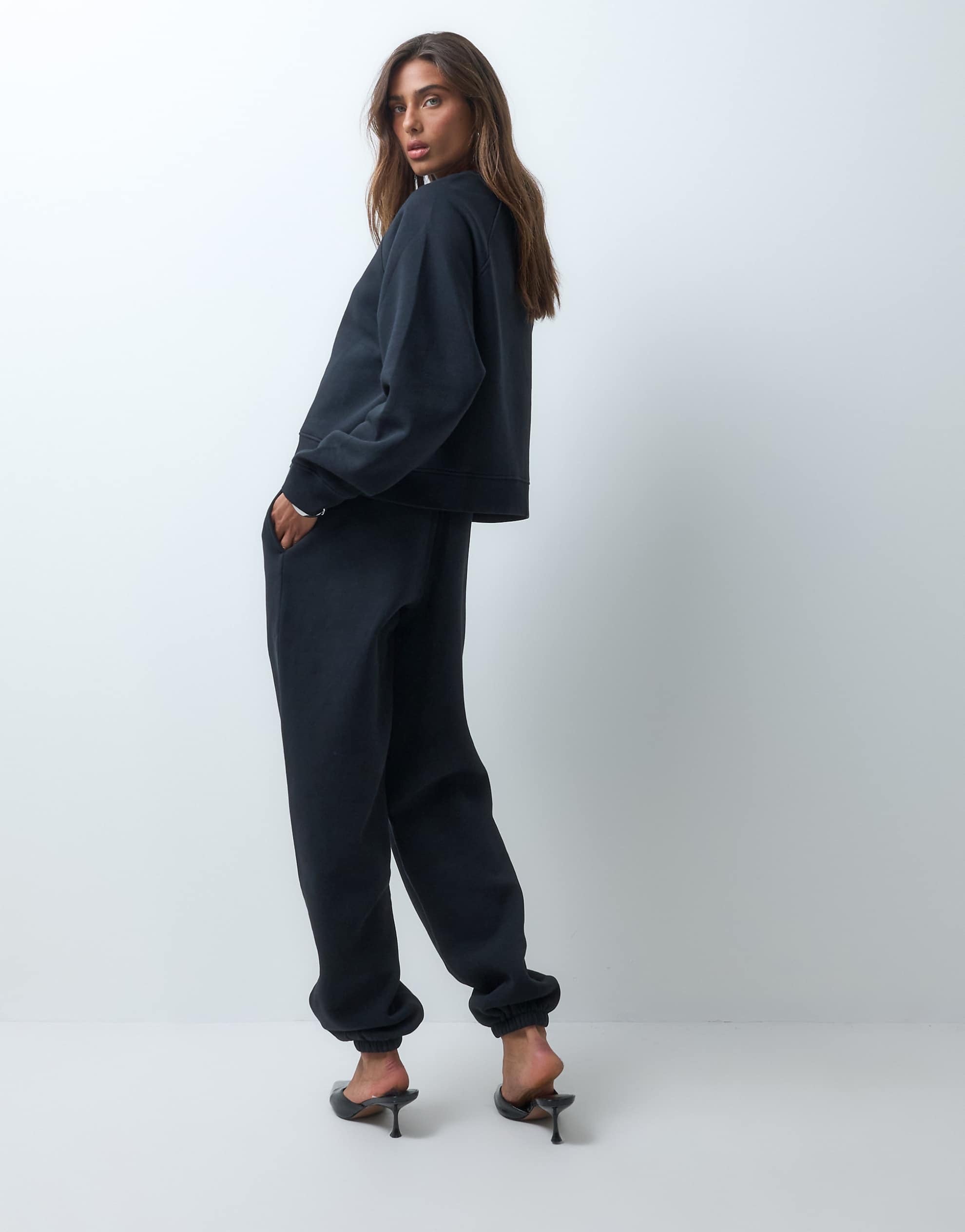 Co-ord DESIGN Regular raglan brushback black