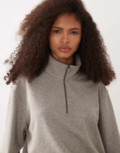 Load image into Gallery viewer, Mango relaxed fit quarter zip sweatshirt tan