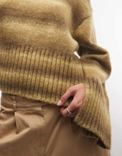 Load image into Gallery viewer, Monki boxy jumper faded stripe green stripe